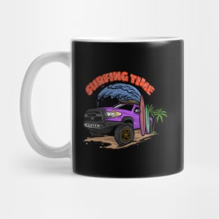 Purple Toyota 4Runner Surfing Time Holiday Mug